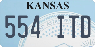 KS license plate 554ITD