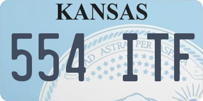 KS license plate 554ITF