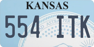 KS license plate 554ITK