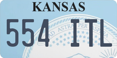 KS license plate 554ITL