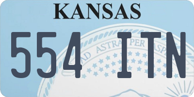 KS license plate 554ITN