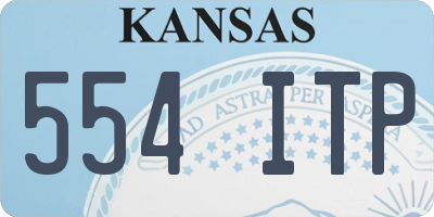 KS license plate 554ITP