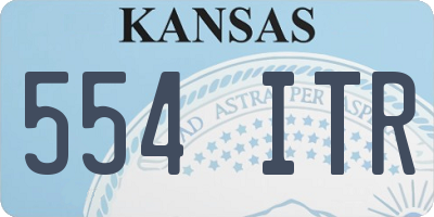 KS license plate 554ITR
