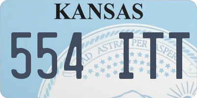 KS license plate 554ITT