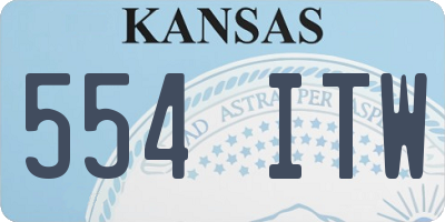 KS license plate 554ITW