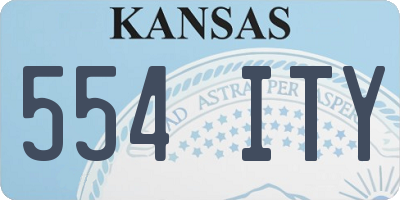 KS license plate 554ITY