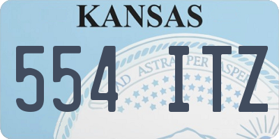 KS license plate 554ITZ