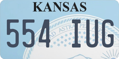 KS license plate 554IUG