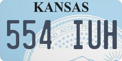 KS license plate 554IUH
