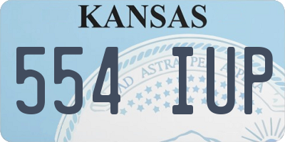 KS license plate 554IUP