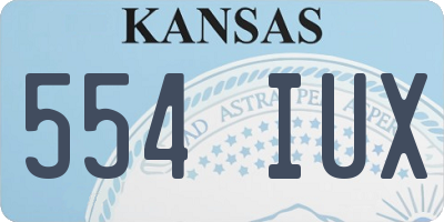 KS license plate 554IUX