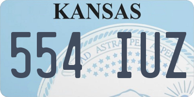 KS license plate 554IUZ