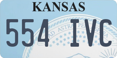 KS license plate 554IVC