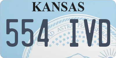 KS license plate 554IVD