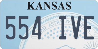 KS license plate 554IVE