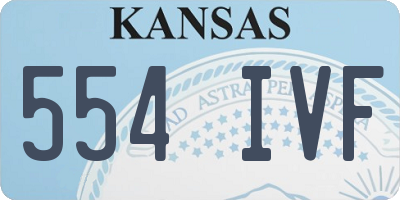 KS license plate 554IVF