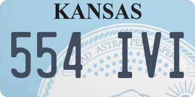 KS license plate 554IVI