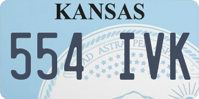 KS license plate 554IVK