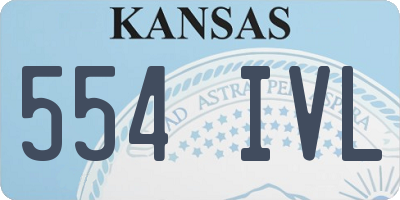 KS license plate 554IVL