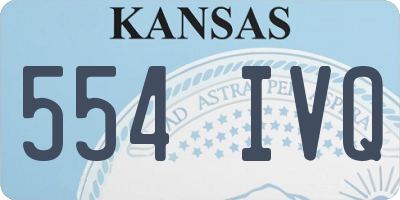 KS license plate 554IVQ