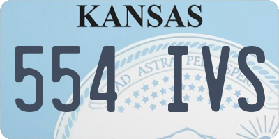 KS license plate 554IVS