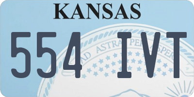 KS license plate 554IVT
