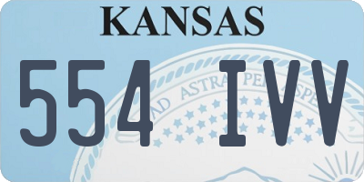 KS license plate 554IVV