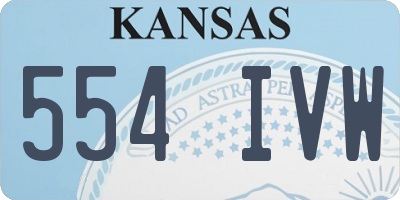 KS license plate 554IVW