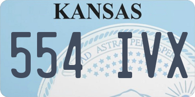 KS license plate 554IVX