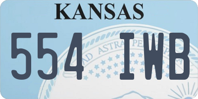 KS license plate 554IWB