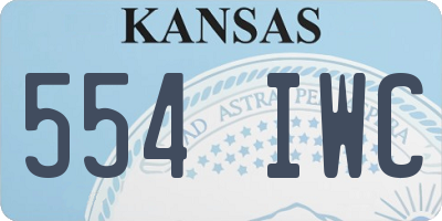 KS license plate 554IWC