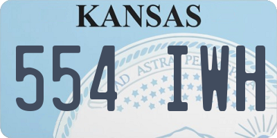 KS license plate 554IWH