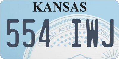 KS license plate 554IWJ