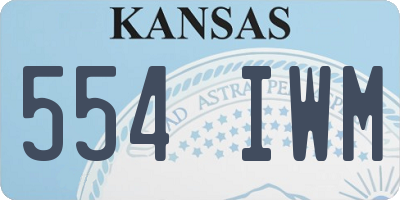 KS license plate 554IWM