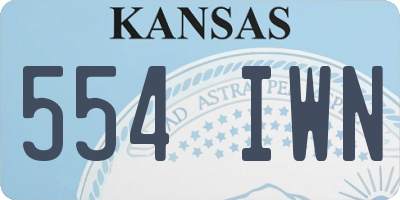 KS license plate 554IWN