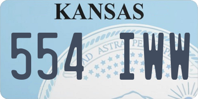 KS license plate 554IWW