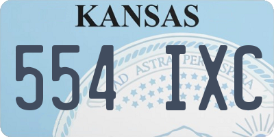 KS license plate 554IXC