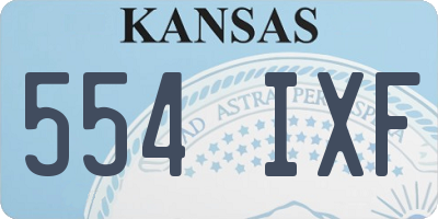 KS license plate 554IXF