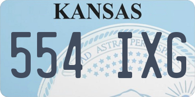 KS license plate 554IXG