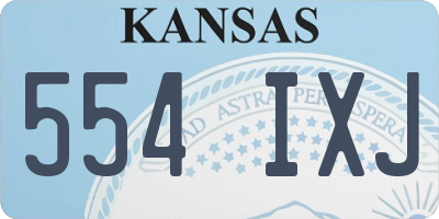 KS license plate 554IXJ
