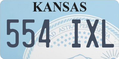 KS license plate 554IXL