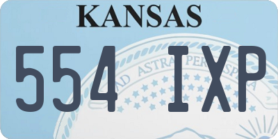 KS license plate 554IXP