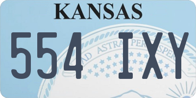 KS license plate 554IXY