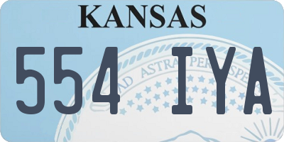 KS license plate 554IYA
