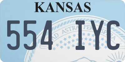 KS license plate 554IYC