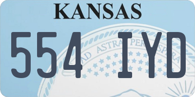 KS license plate 554IYD