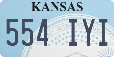 KS license plate 554IYI