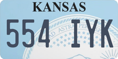KS license plate 554IYK