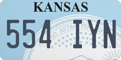 KS license plate 554IYN