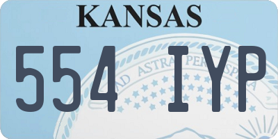 KS license plate 554IYP